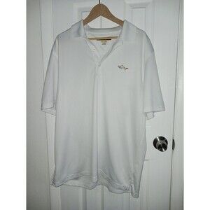 Greg‎ Norman Play Dry Polo Shirt XL Extra Large White Golf Short Sleeve